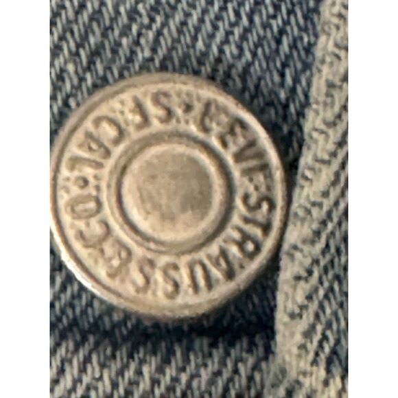 Levi Strauss Collared Button Down Denim Jacket Blue Size Large - Picture 6 of 16
